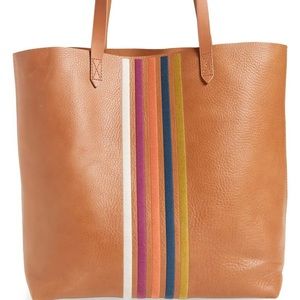NWT MADEWELL The Transport Stripe Embroidered Tote